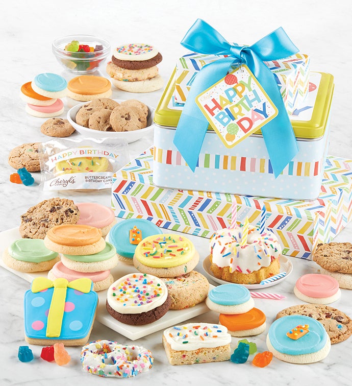 Happy Birthday Gift Tin Tower